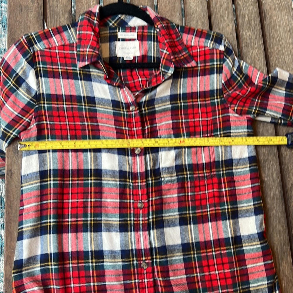 American Eagle Soft Material Plaid Button Down Fl… - image 6